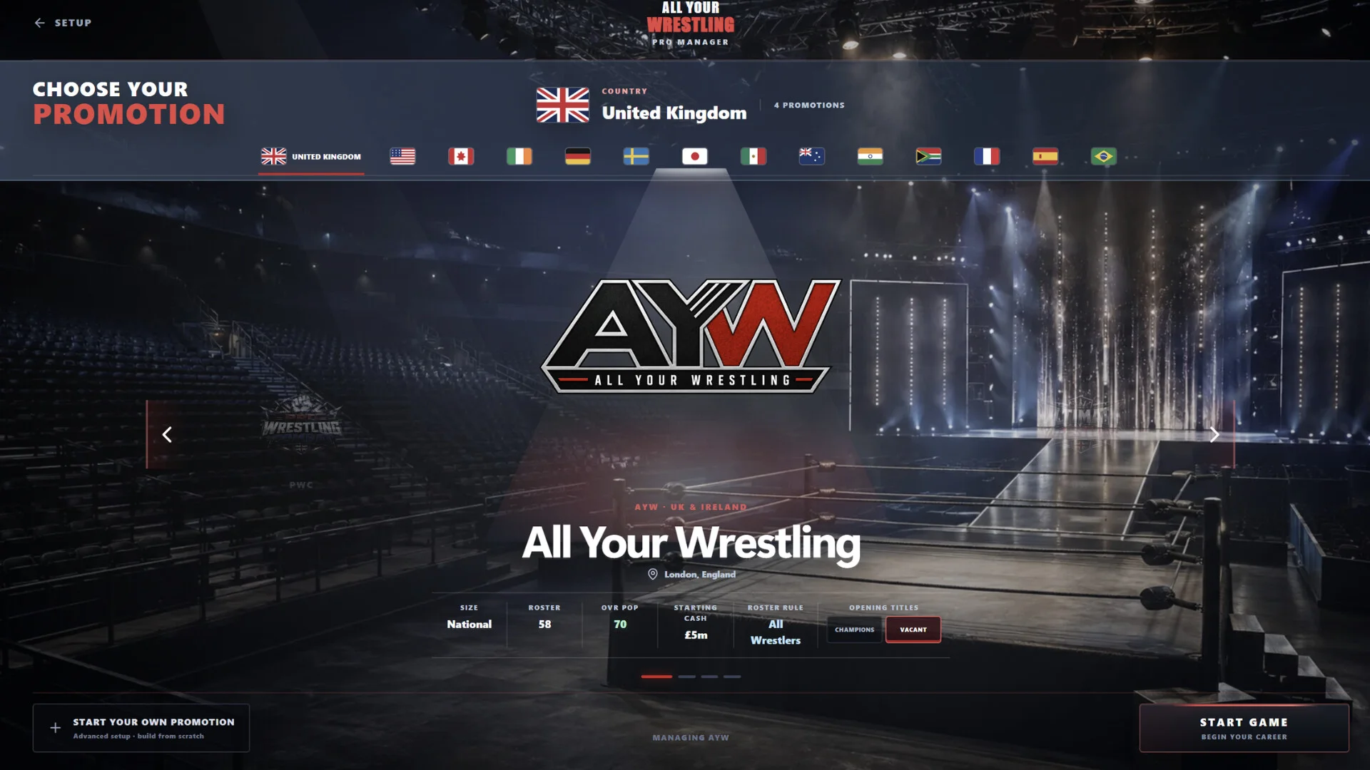 All Your Wrestling Pro Manager boardroom Steam