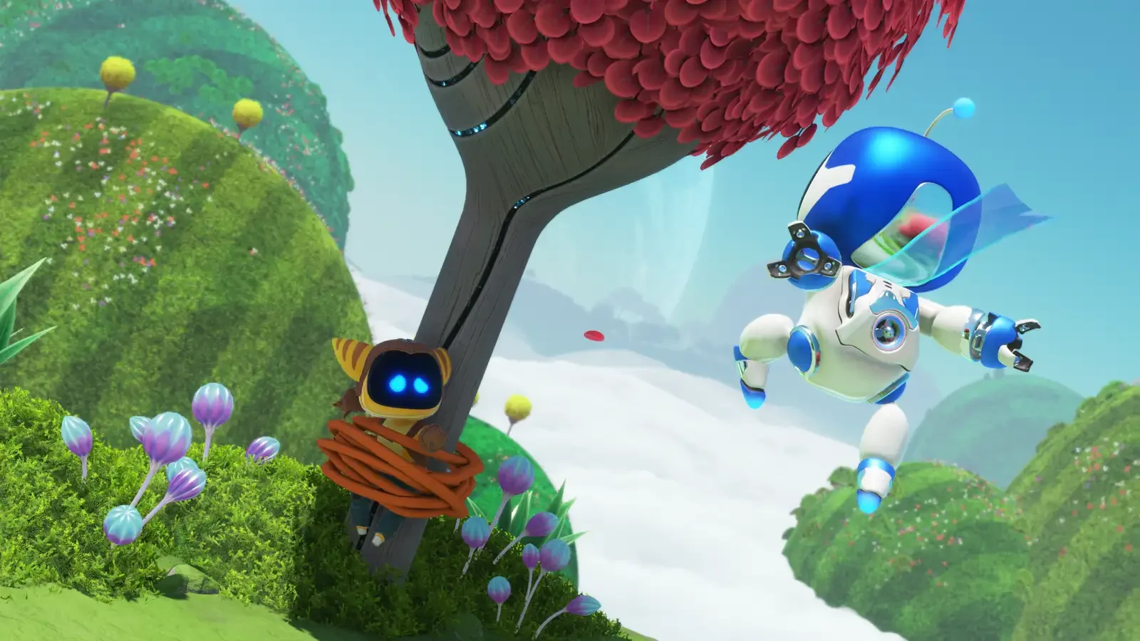 Astro Bot Dual Speeder and colourful planets