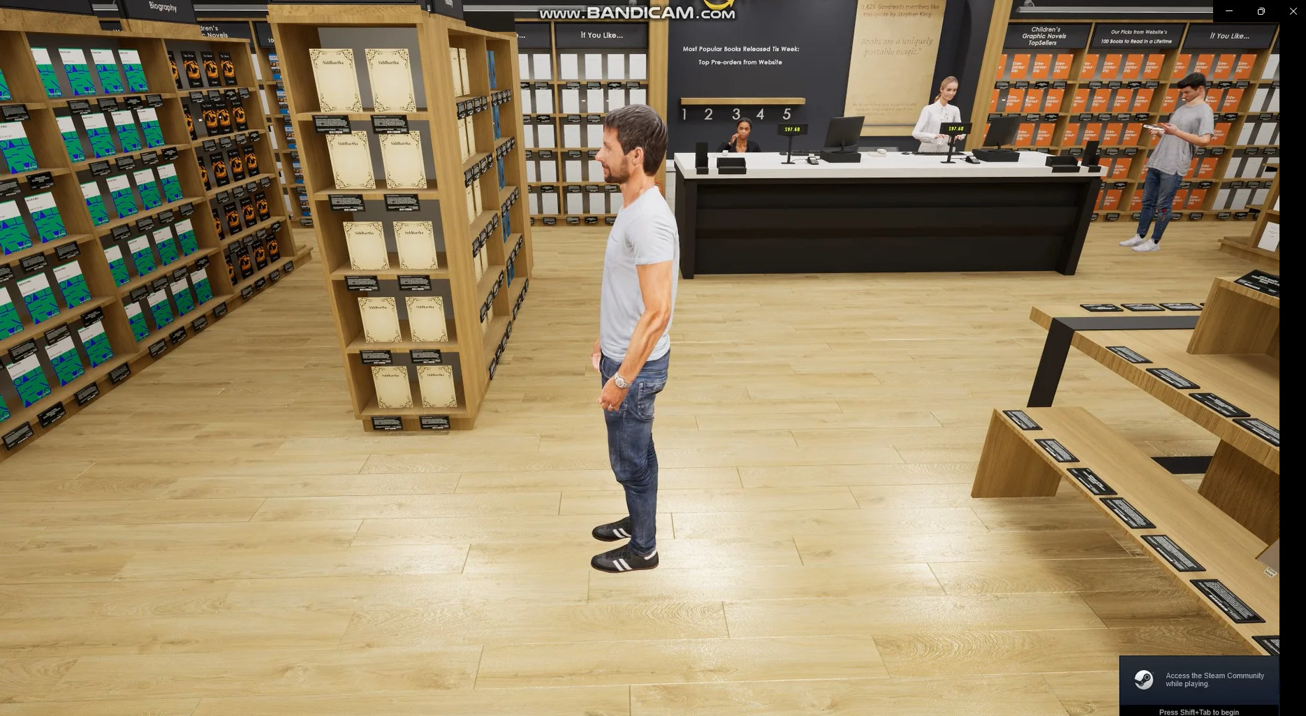 BookStore Simulator customers from other worlds