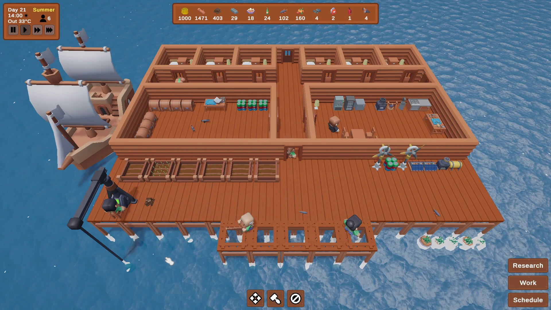 SeaColony floating settlement resource management gameplay
