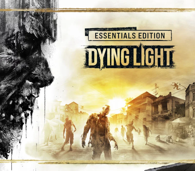 Dying Light Essentials Edition cover: rotting profile beside a sunlit street of walkers