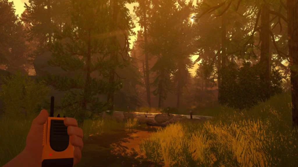 Firewatch 1989 forest path below the tower