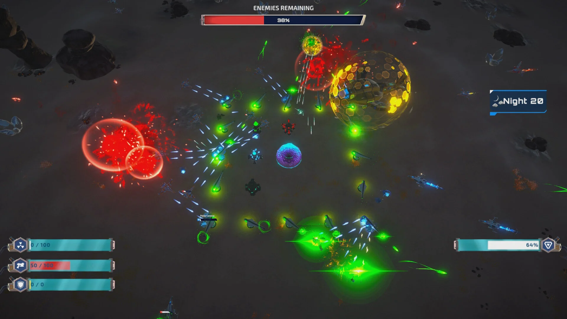 Rogue Drone gather crystals expand colony upgrade defenses gameplay