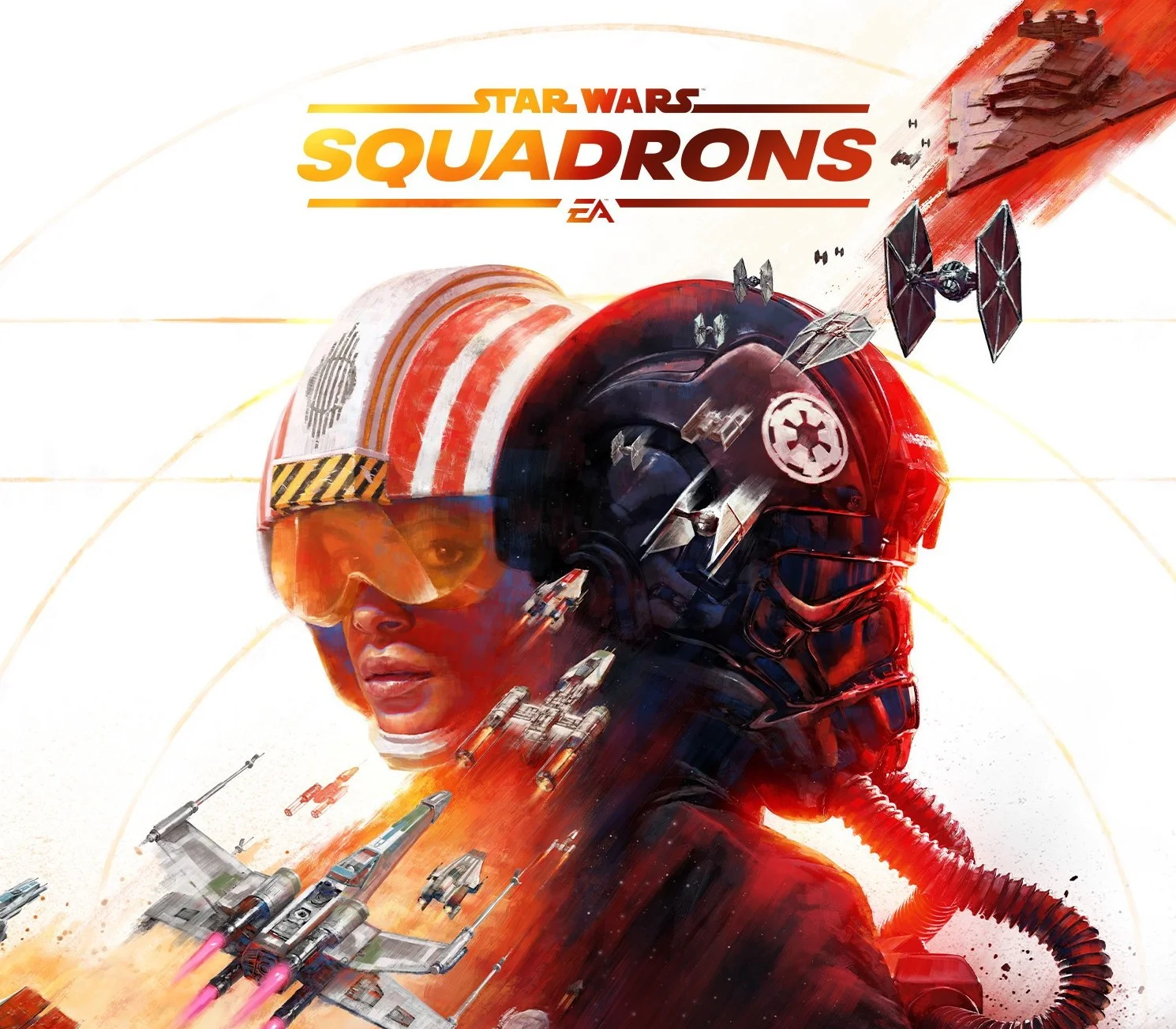 STAR WARS: Squadrons cover, X-wing and TIE cockpit war