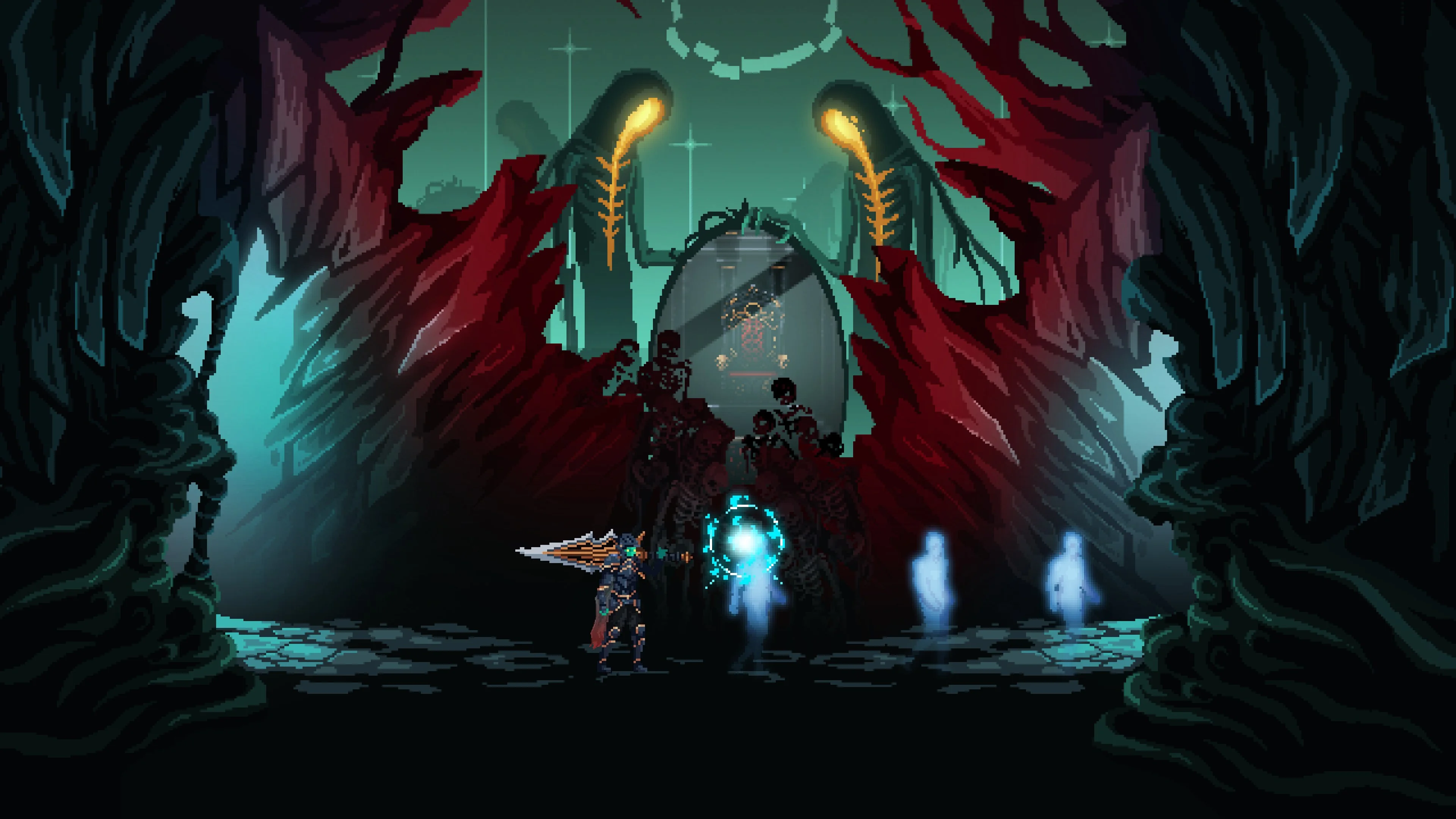 Deaths Gambit Afterlife scythe and longsword combat