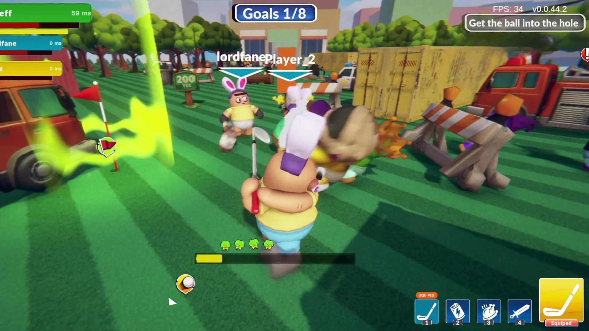 Left Fore Dead zombie golf screenshot