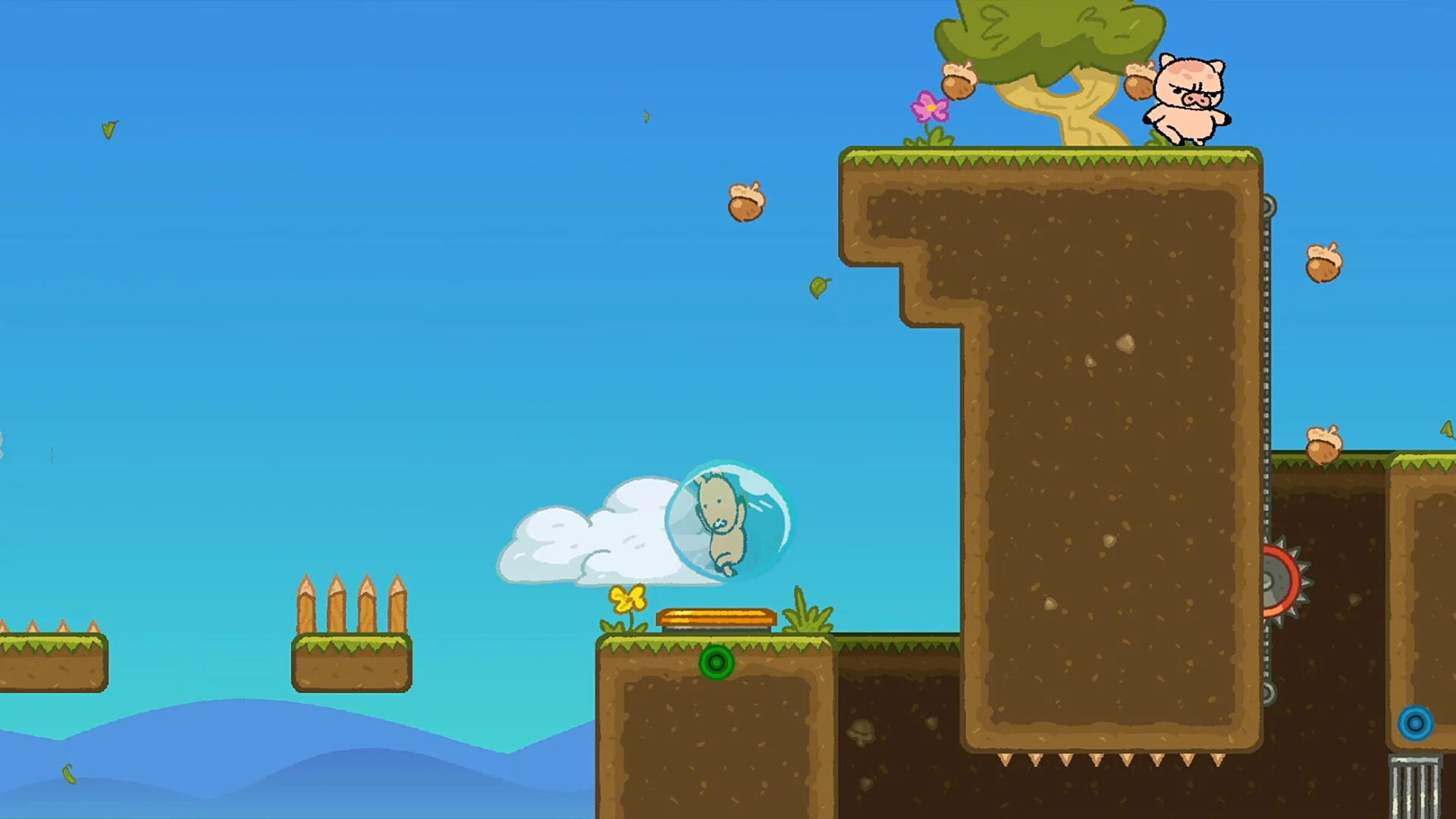 Wacky! Deer & Munk Adventure local two-player split-screen stage
