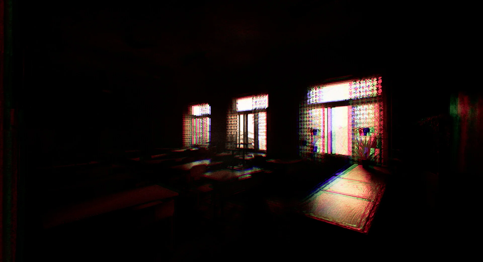 Echo 91 Soviet corridor with notes and drawings