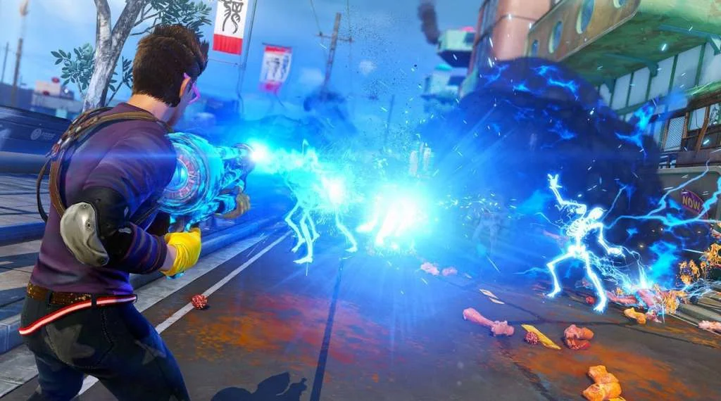 Sunset Overdrive unconventional arsenal in open world