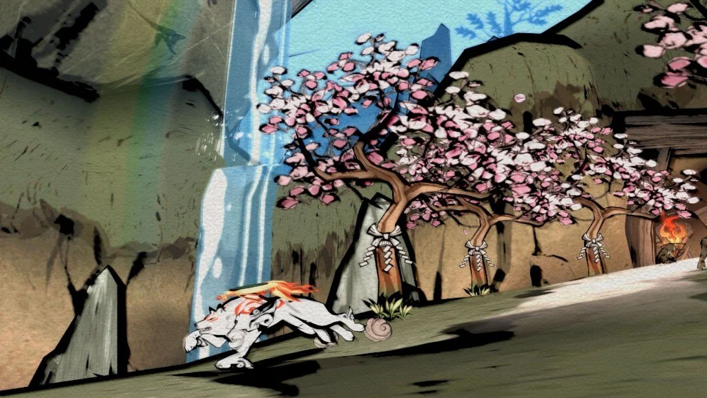 Okami HD cover, Amaterasu wolf goddess Orochi