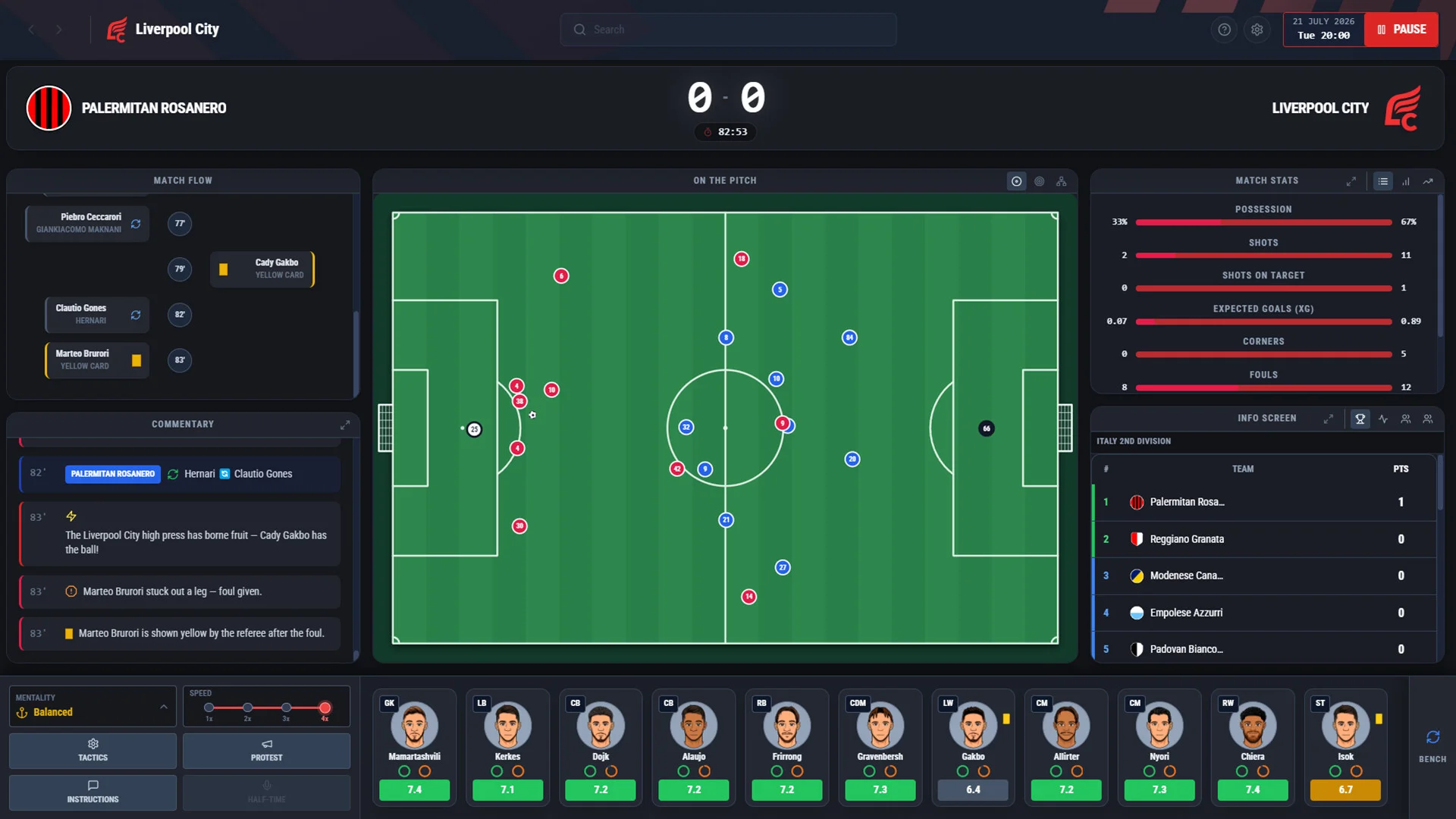 Pro Soccer Manager 27 stadium growth