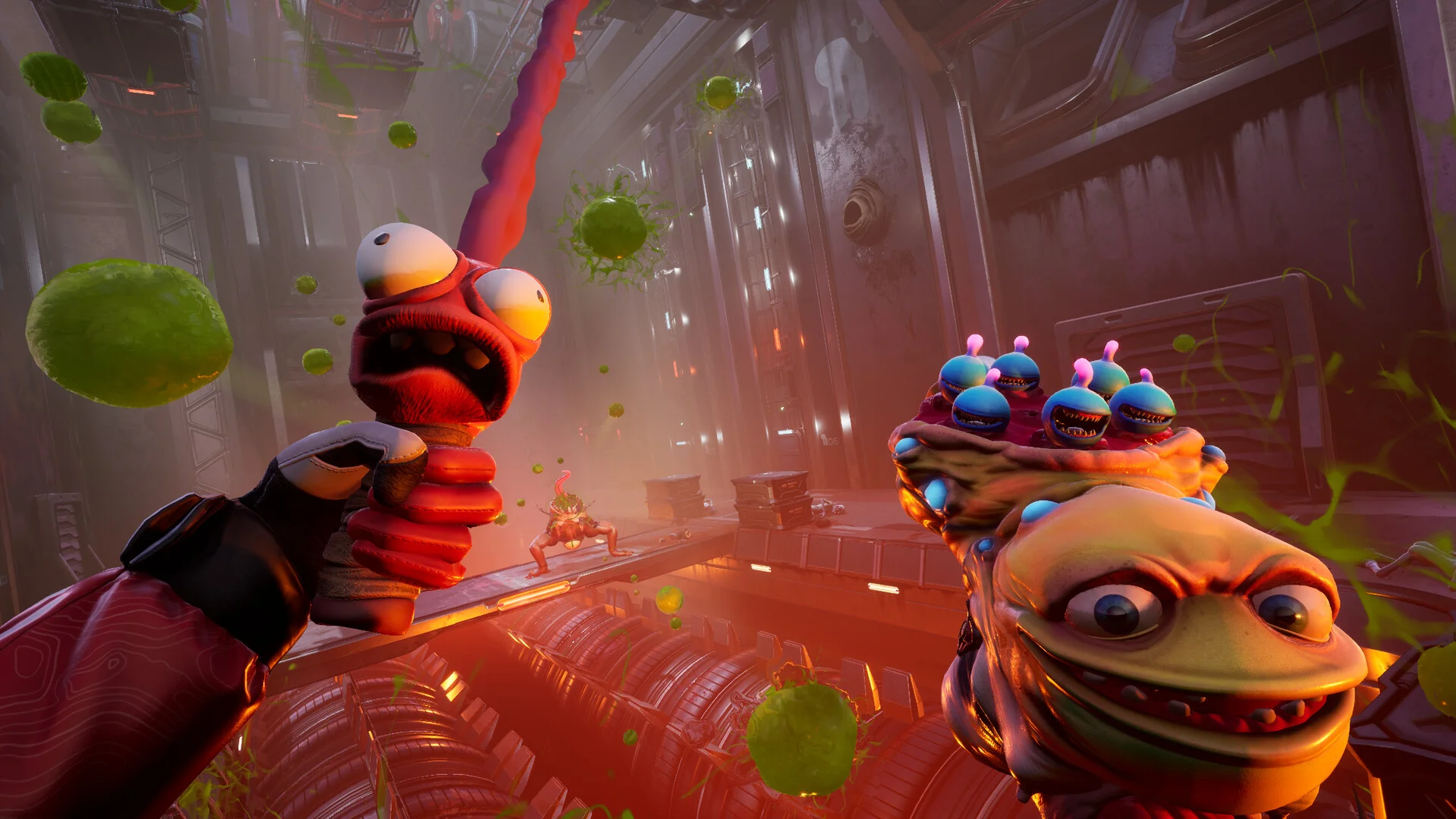 High On Life Xbox loot pickup across a space market