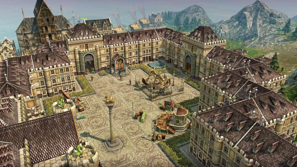 Anno 1404 Gold cathedral rising over a finished island