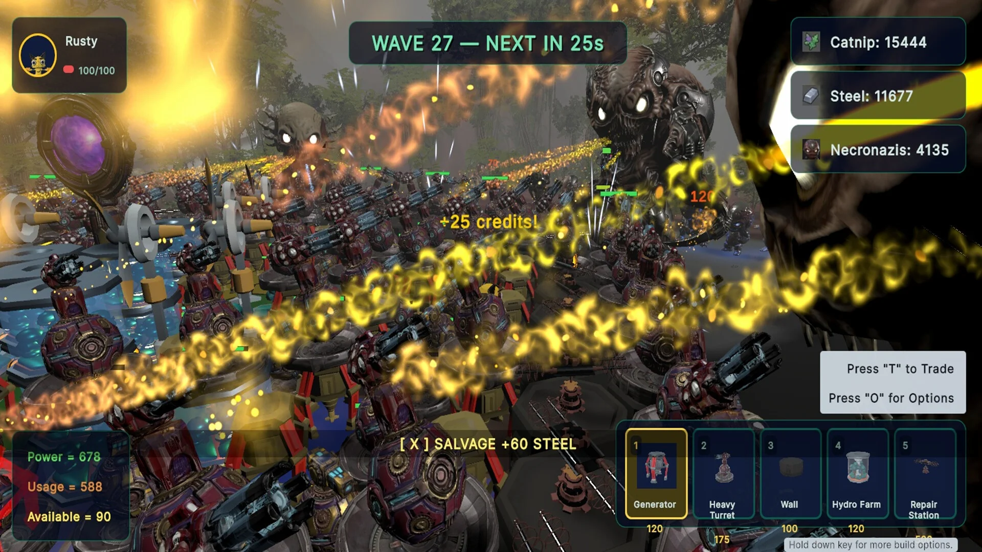 Catnip Wars turret and windmill layout screenshot