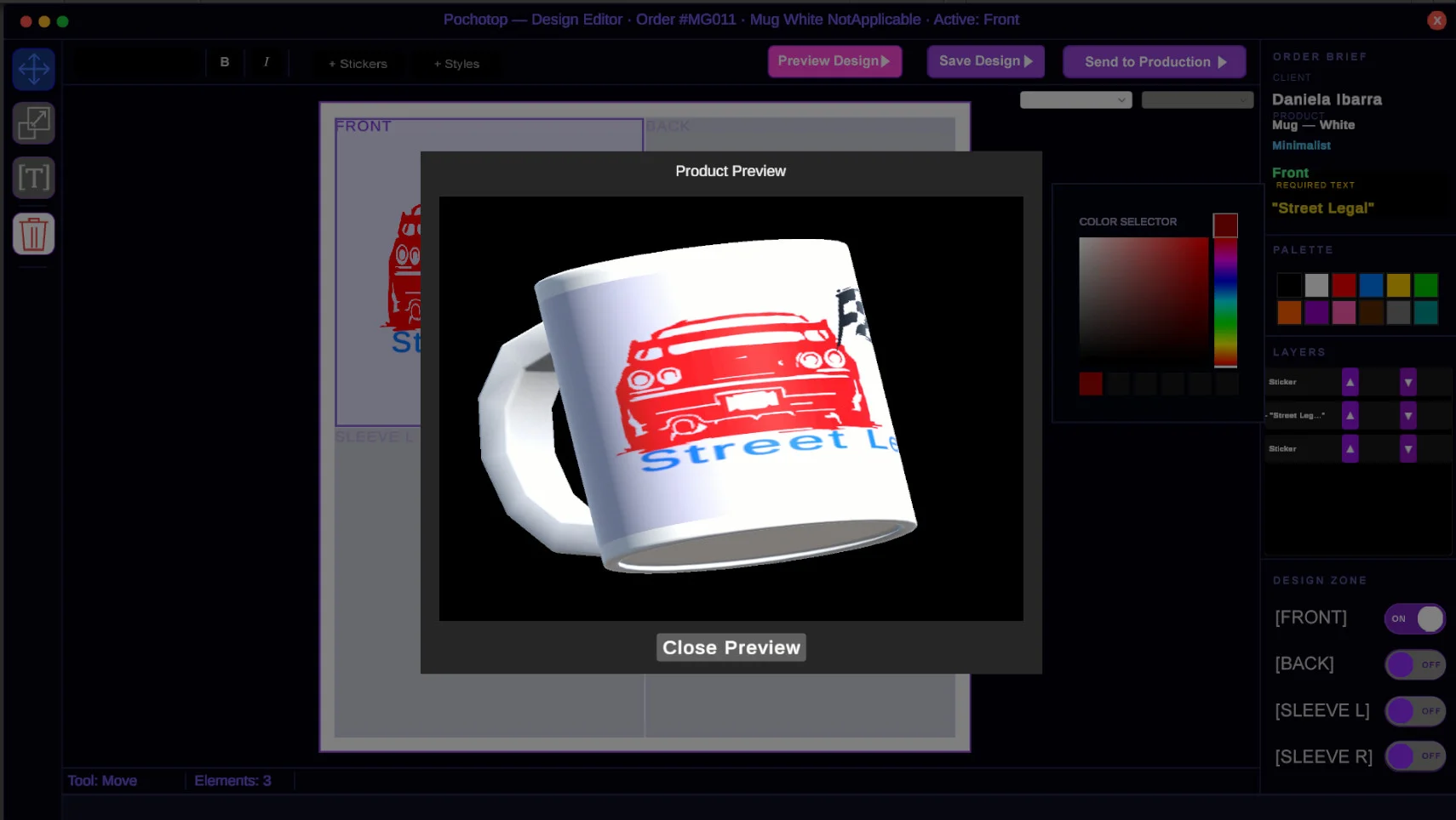 Design Studio PrintGram orders screenshot