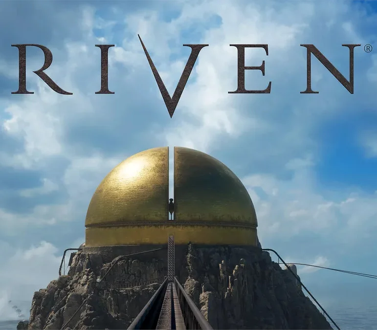 Riven EU cover, jungle islands of Gehn's collapsing world