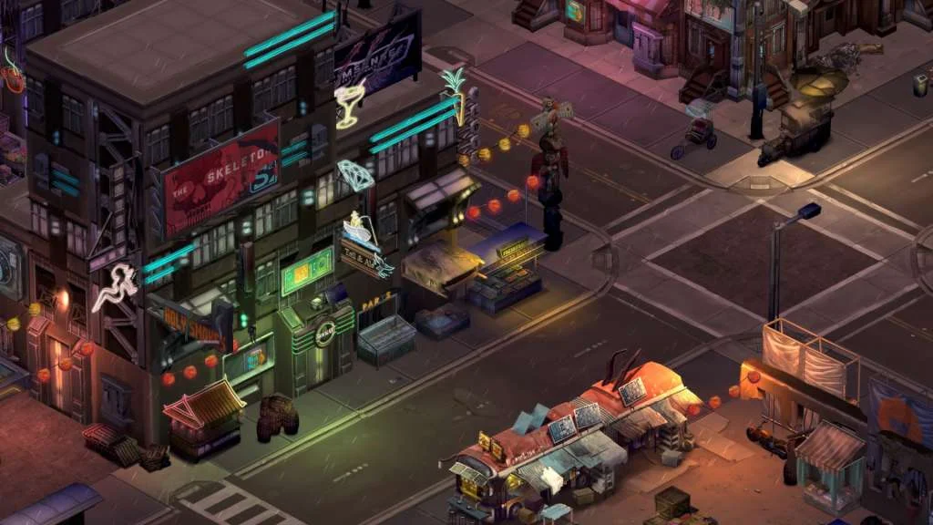 Shadowrun tactics RPG turn order on a neon city block