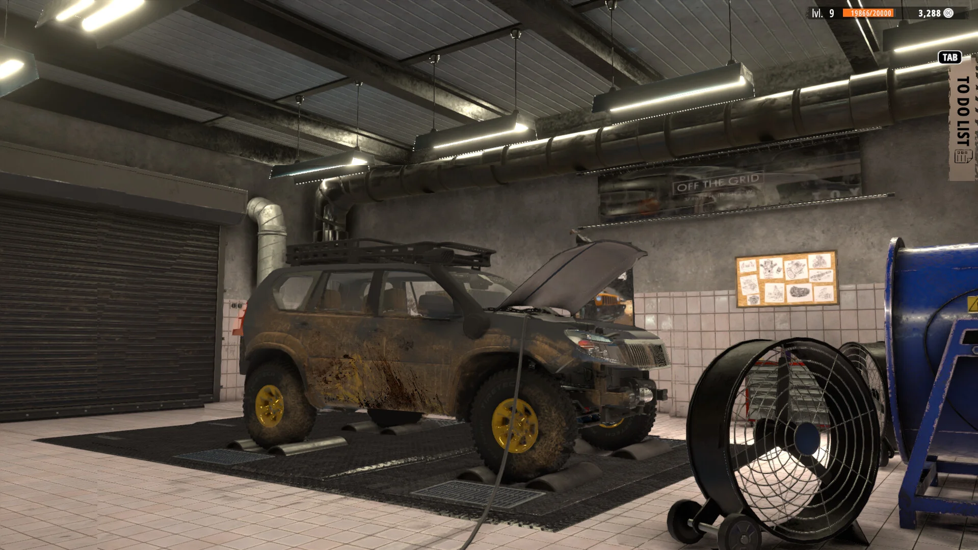 Offroad Mechanic Simulator garage screenshot