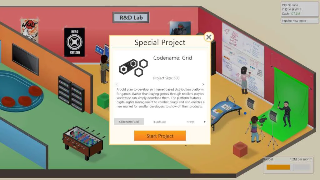 Game Dev Tycoon management Steam