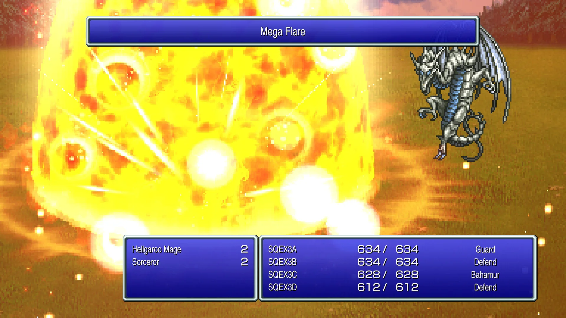 Final Fantasy III job system party adventure battle screenshot