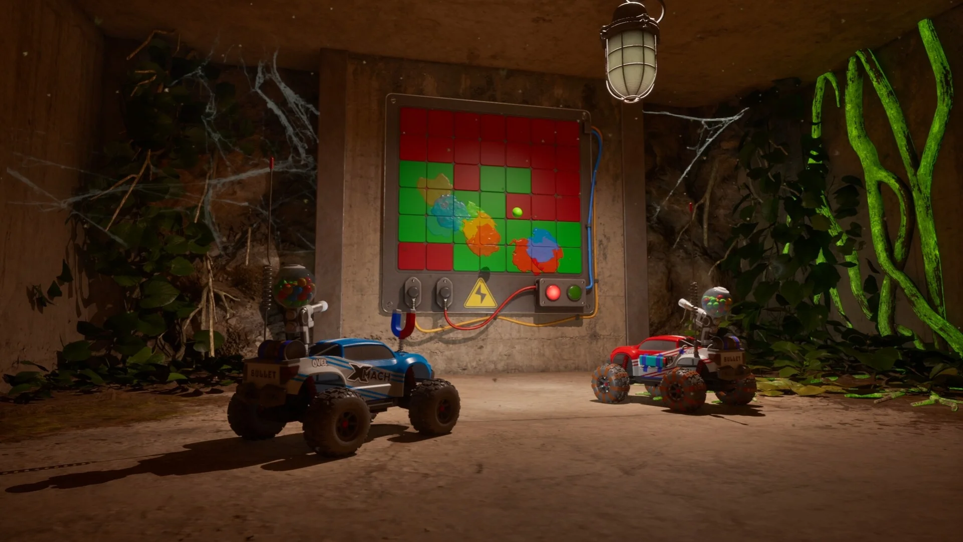 WheelMates two-player co-op puzzle solving with RC cars
