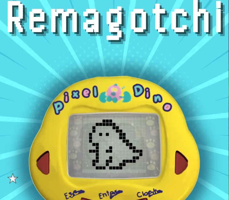 Remagotchi Pixel Chan math and drawing tasks