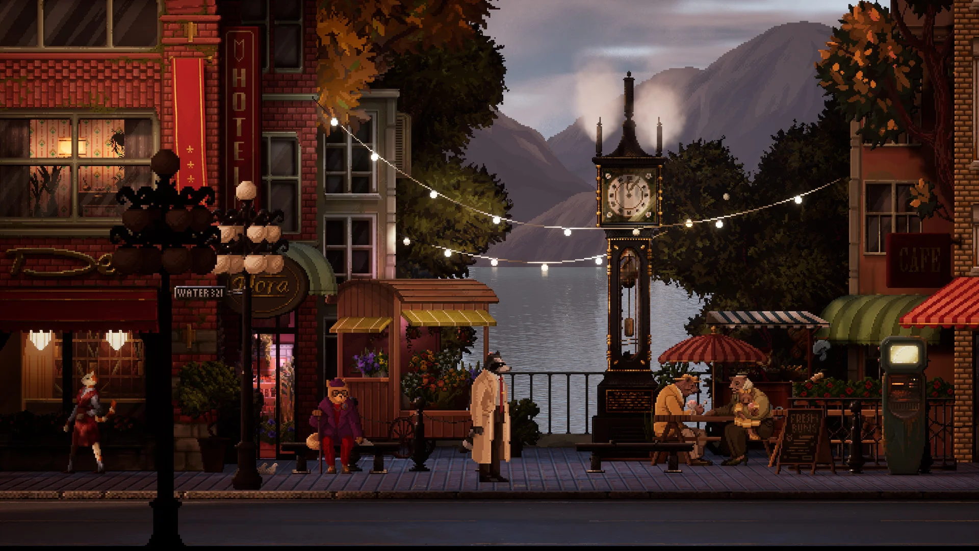 Tails Noir pixel art rain neon Xbox EU
