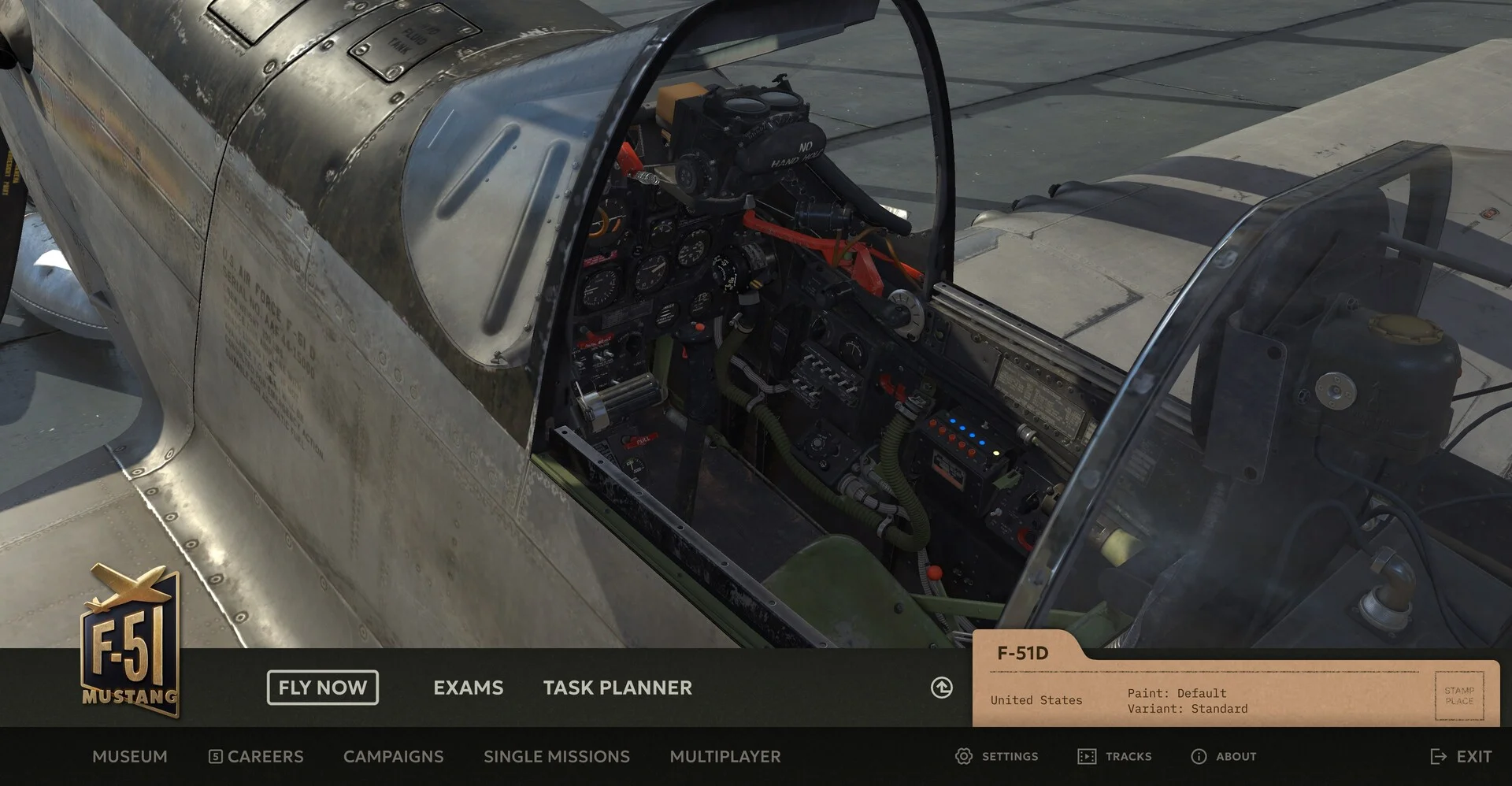 Korea IL-2 Series cockpit of an early jet fighter