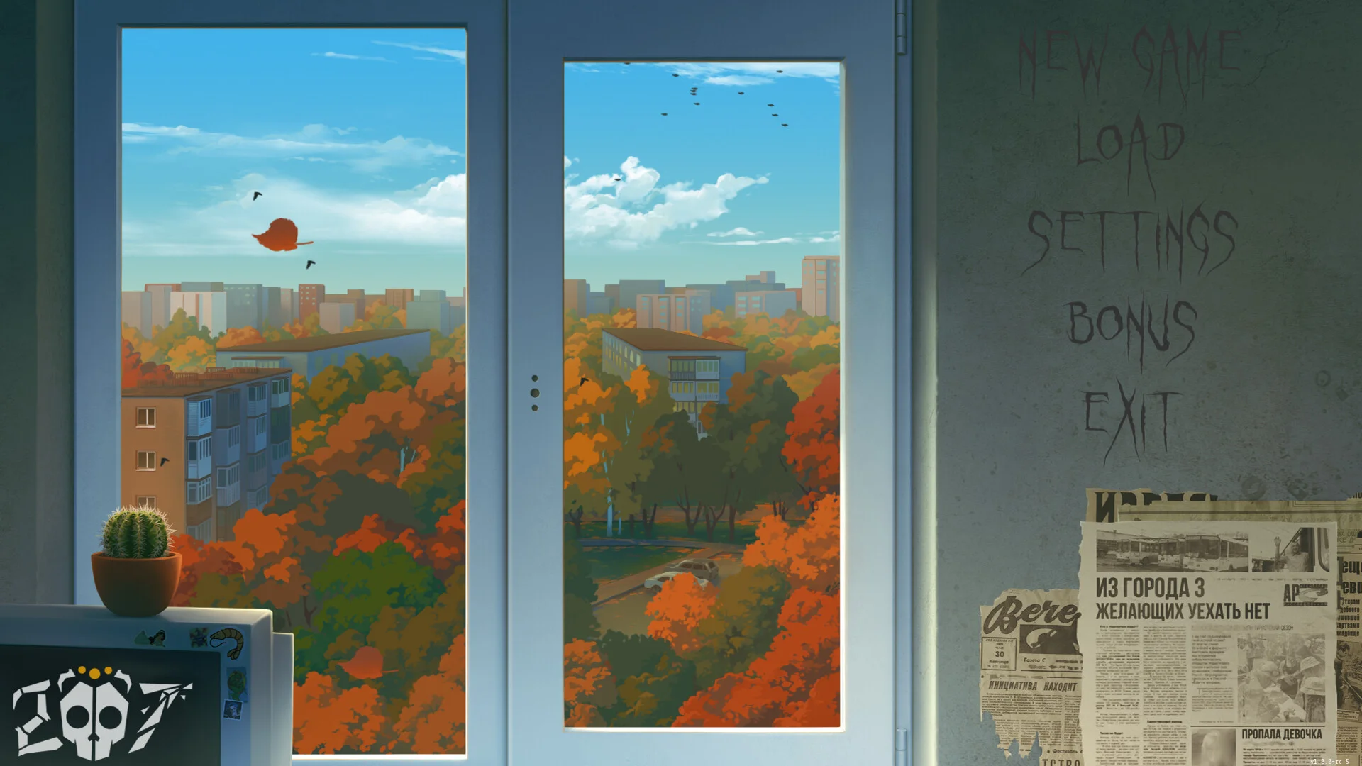2007 branching visual novel scene with Russian voice acting