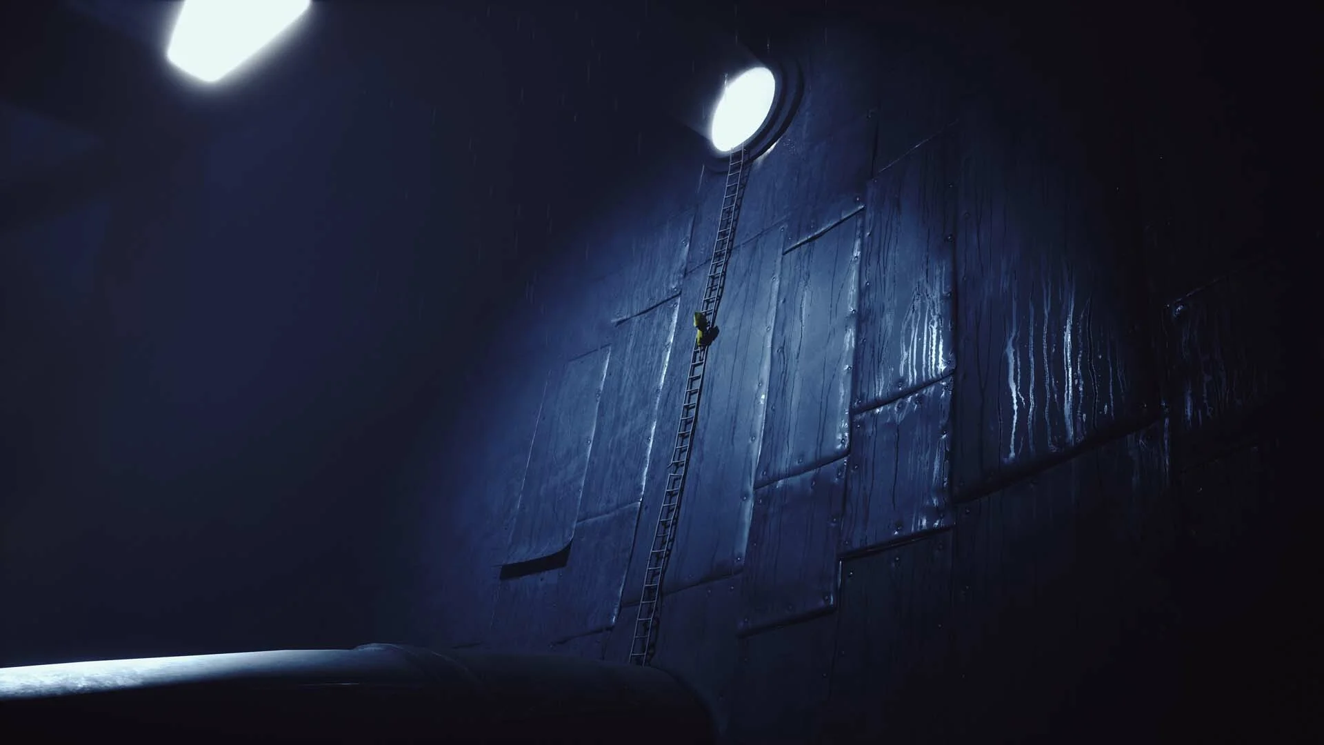 Little Nightmares II Mono in dark atmospheric platformer scene