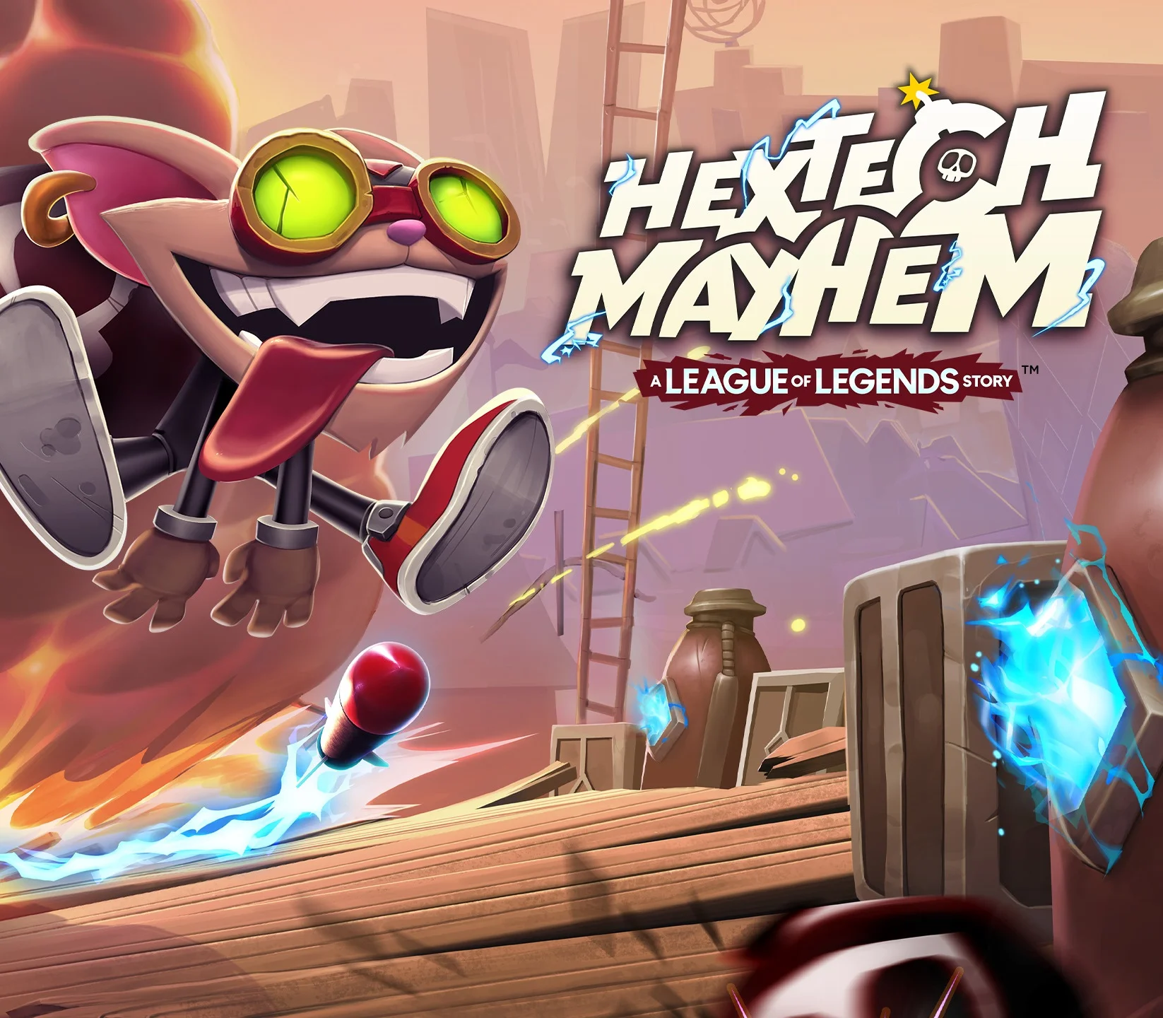 Hextech Mayhem cover, Ziggs in Piltover