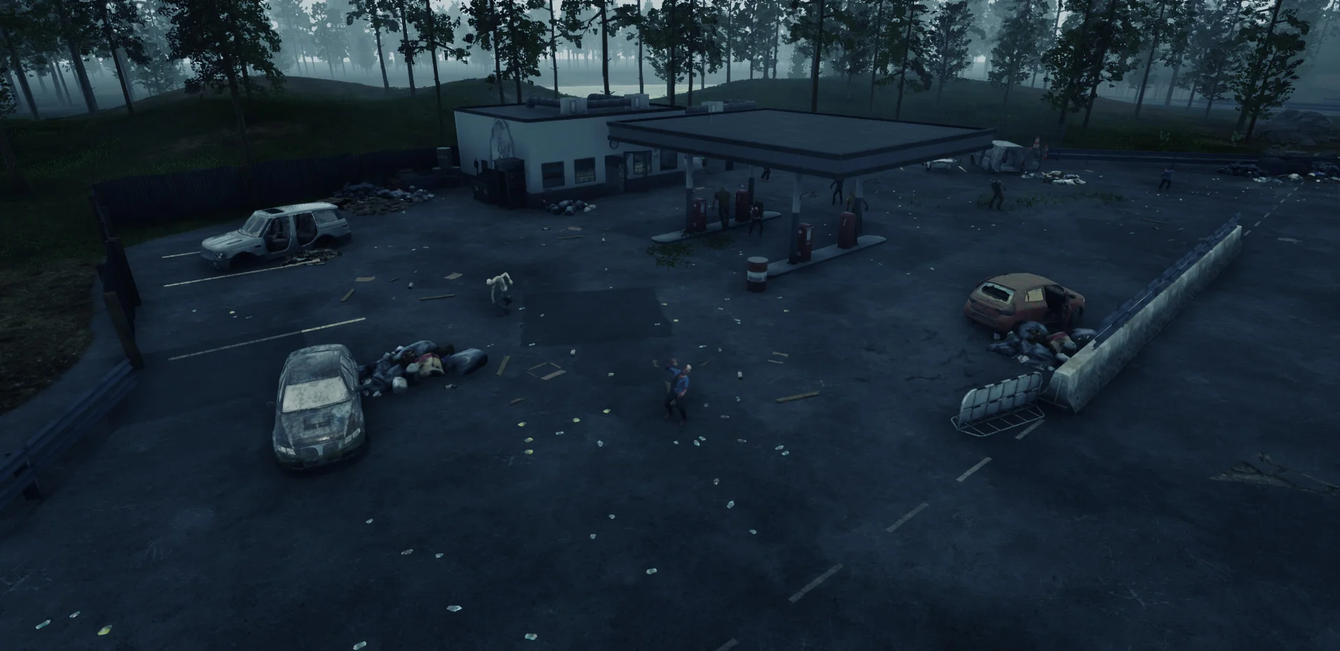 HumanitZ patched vehicle hauling supplies past infected