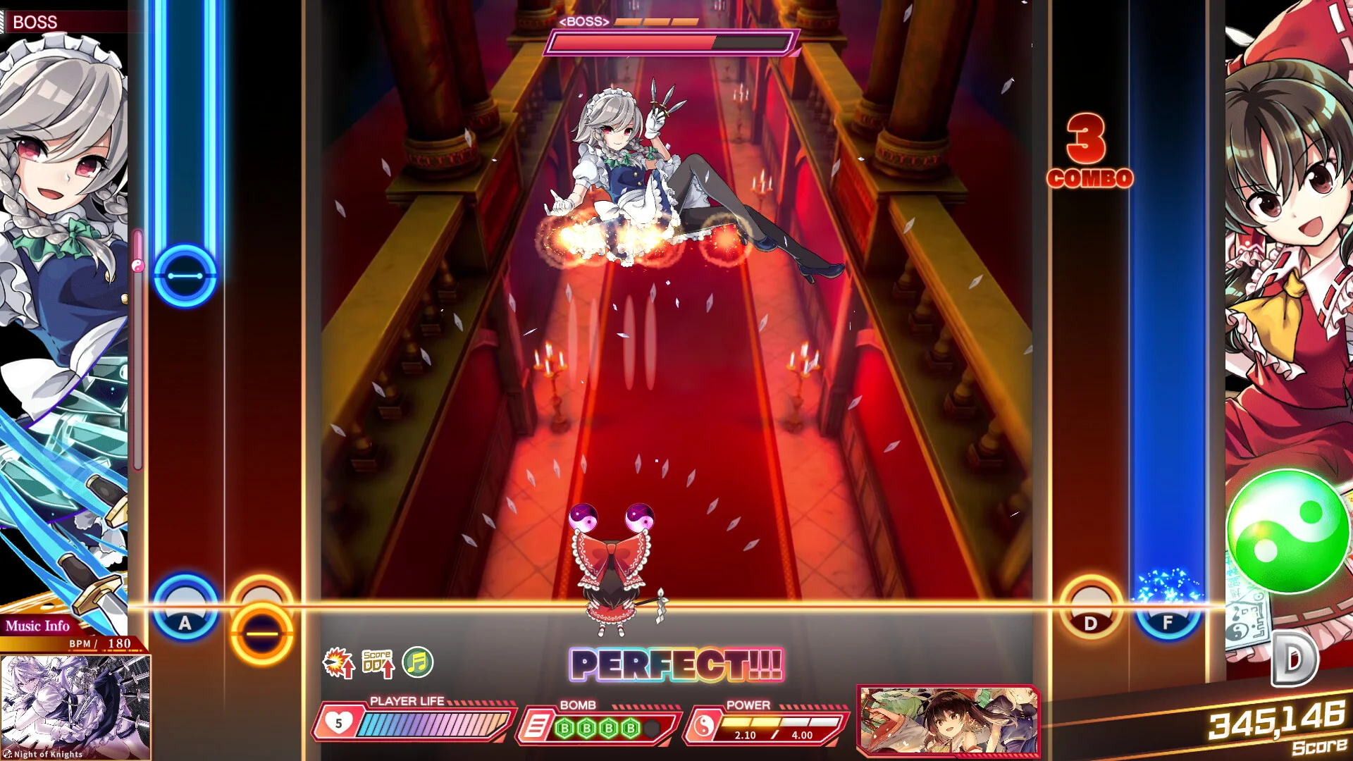 Touhou Danmaku Kagura Standard Edition main game