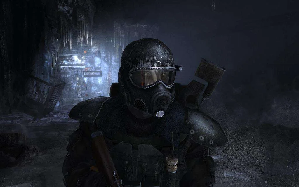 Metro 2033 station-city lantern in the tunnels