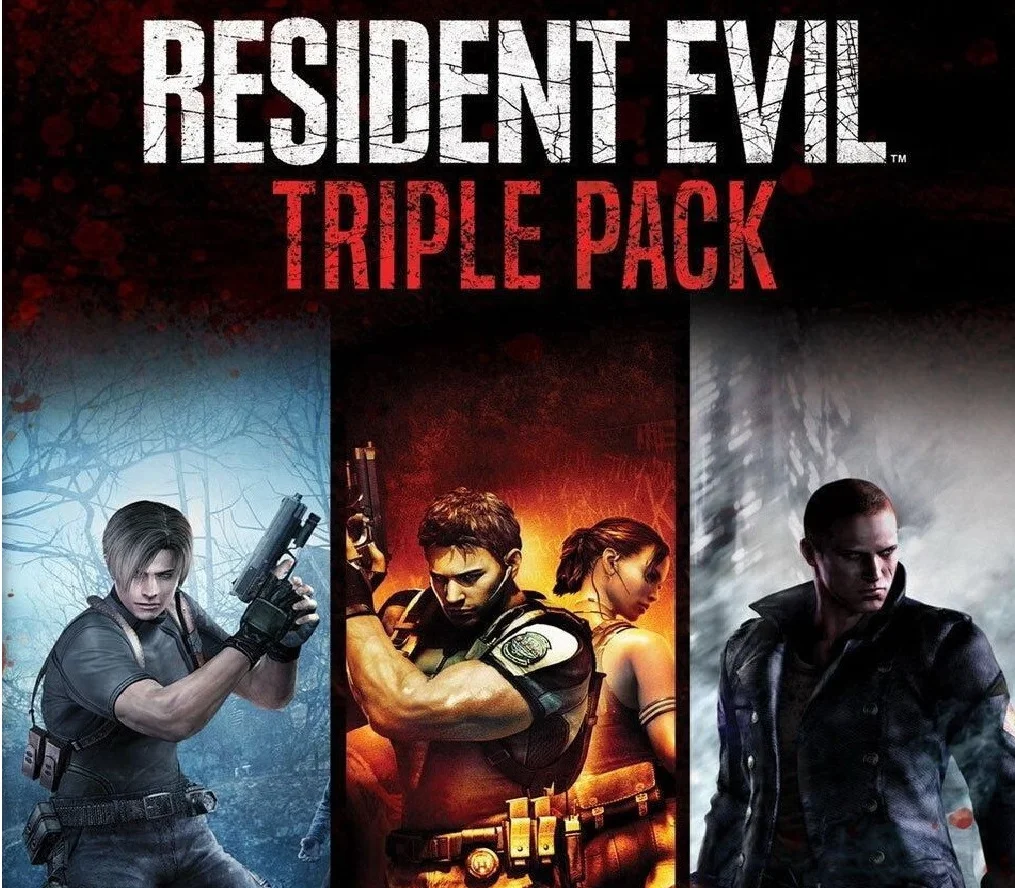 Resident Evil Triple Pack CA Xbox cover — RE4 RE5 RE6