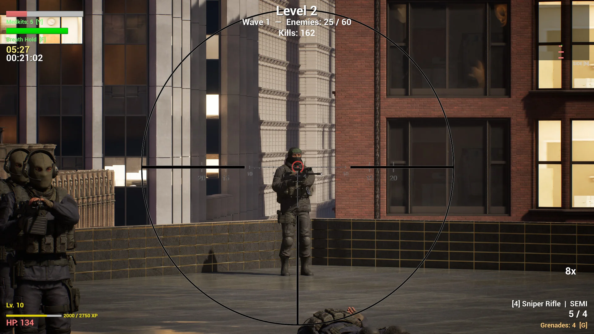 Sniper Game escalating waves