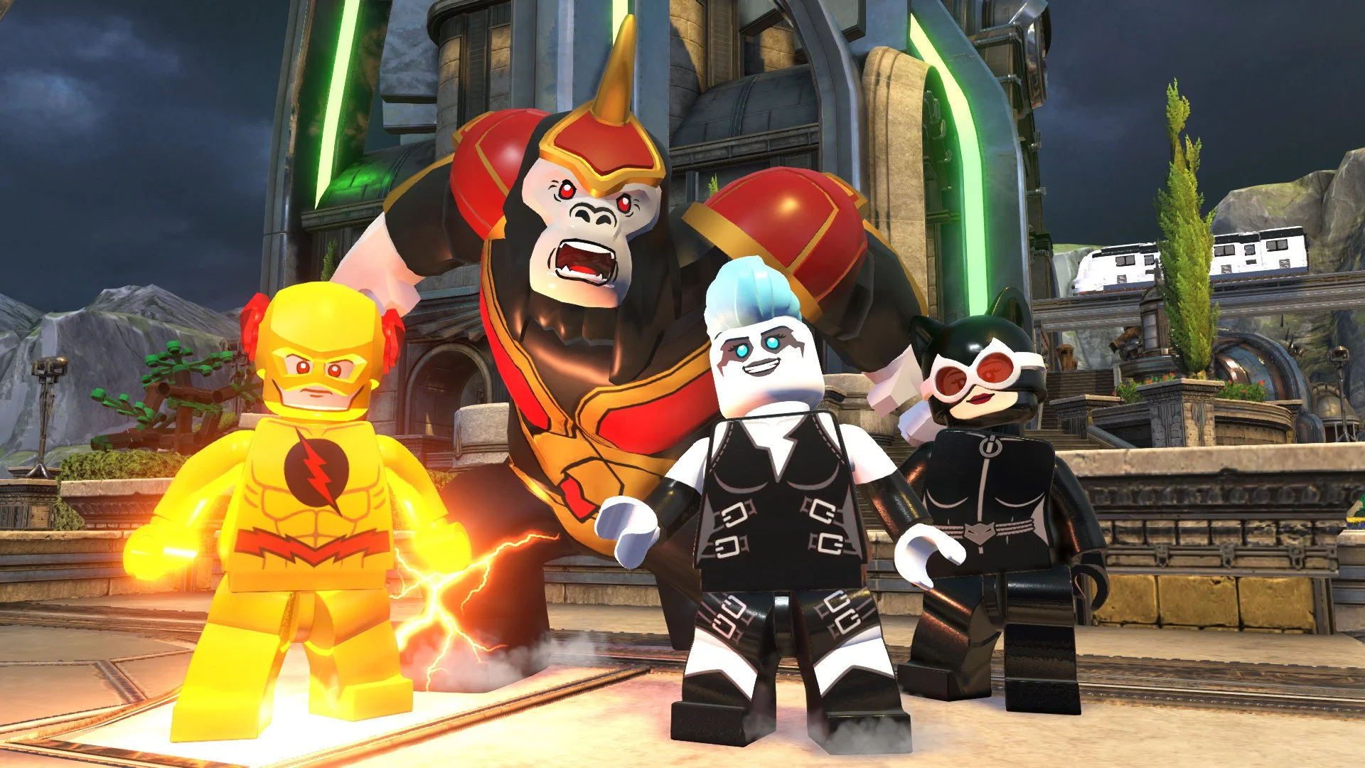 Reverse Flash Gorilla Grodd Captain Cold and Catwoman in LEGO DC Super-Villains