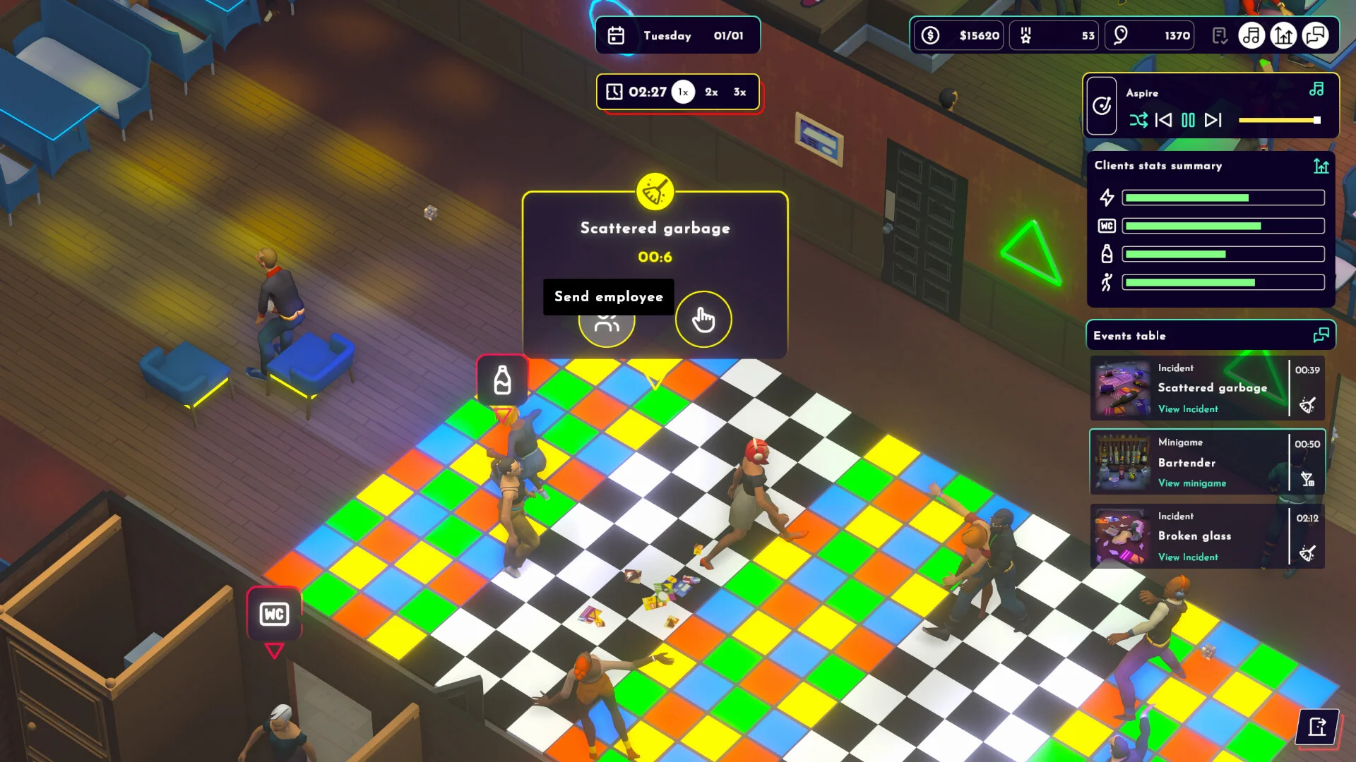 Disco Simulator DJ concert stage