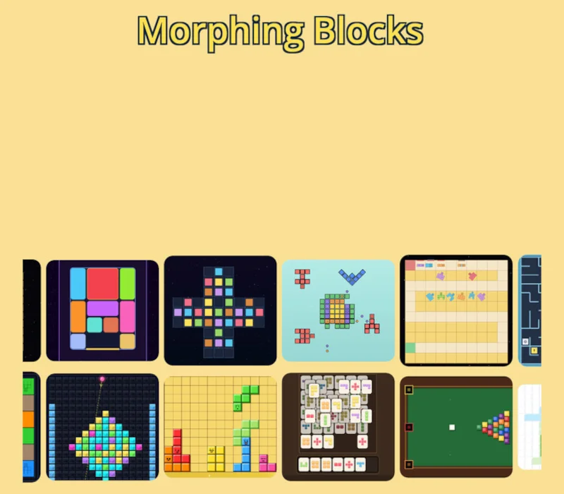 Morphing Blocks Steam cover hub