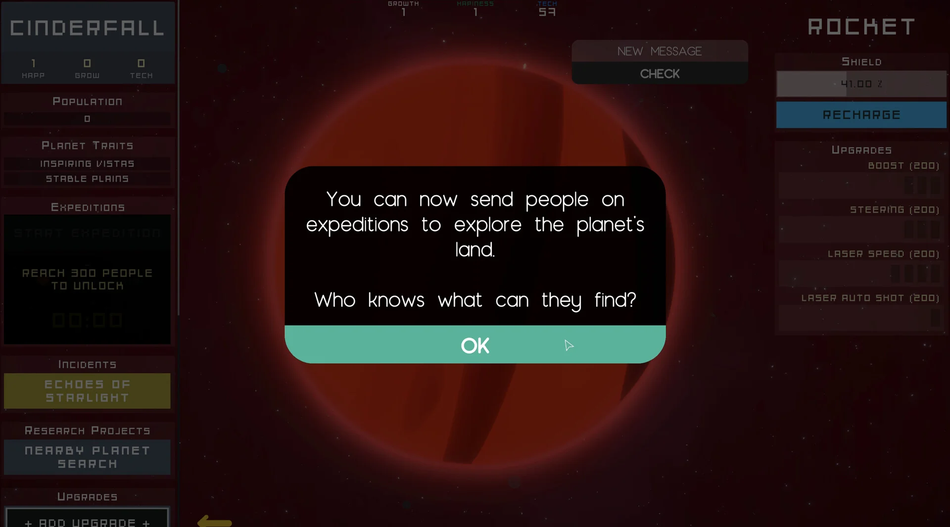 ORBITAL text Incident screenshot