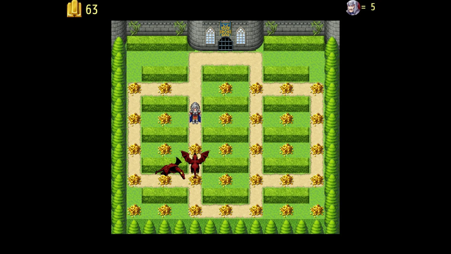 Legend of Dragon Labyrinth slipping past dragon guards for gold