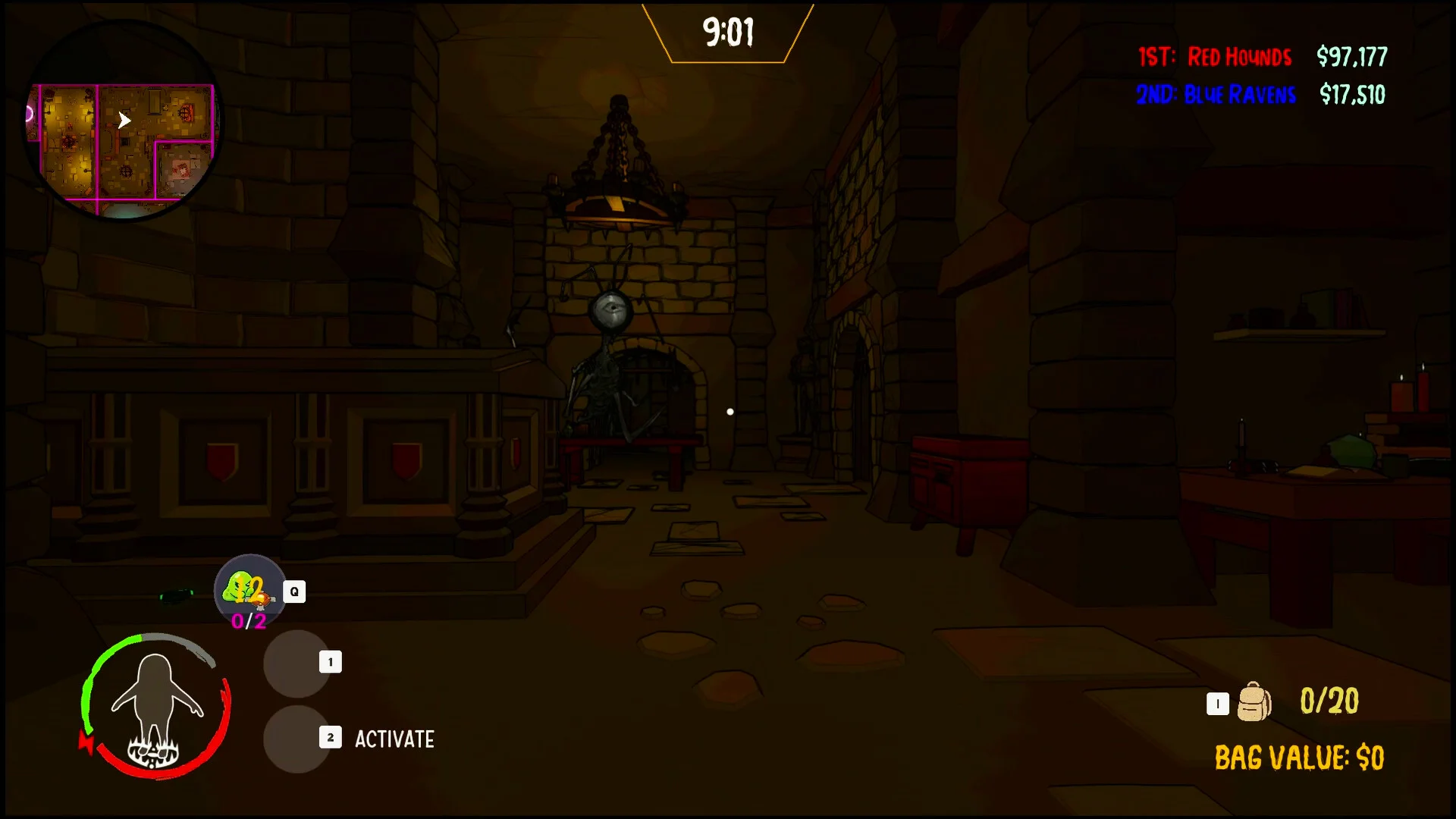 The Money Pit slimes racing for treasure in a TV arena