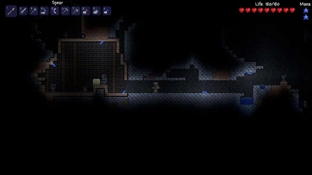 Terraria boss night on a forest biome