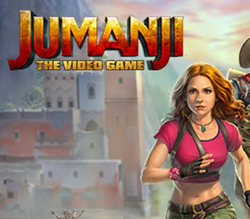 Jumanji The Video Game cover with Ruby in a pink vest.