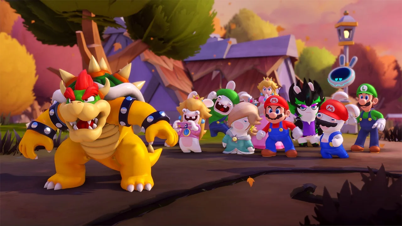 Mario plus Rabbids Sparks of Hope team of three