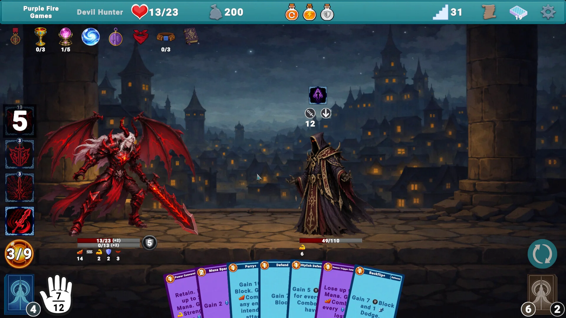 Spire of Legends drafting cards through roguelike floors