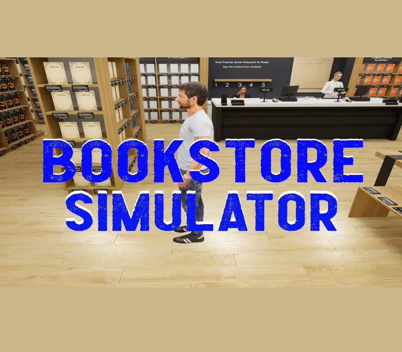BookStore Simulator cover, magical bookstore shop