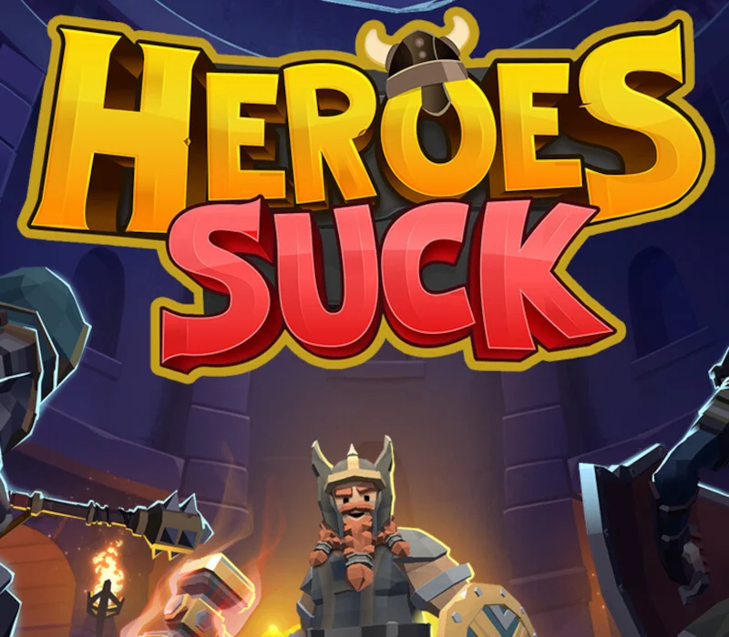 Logo Heroes Suck nad Strażnikiem w lochu pełnym pułapek