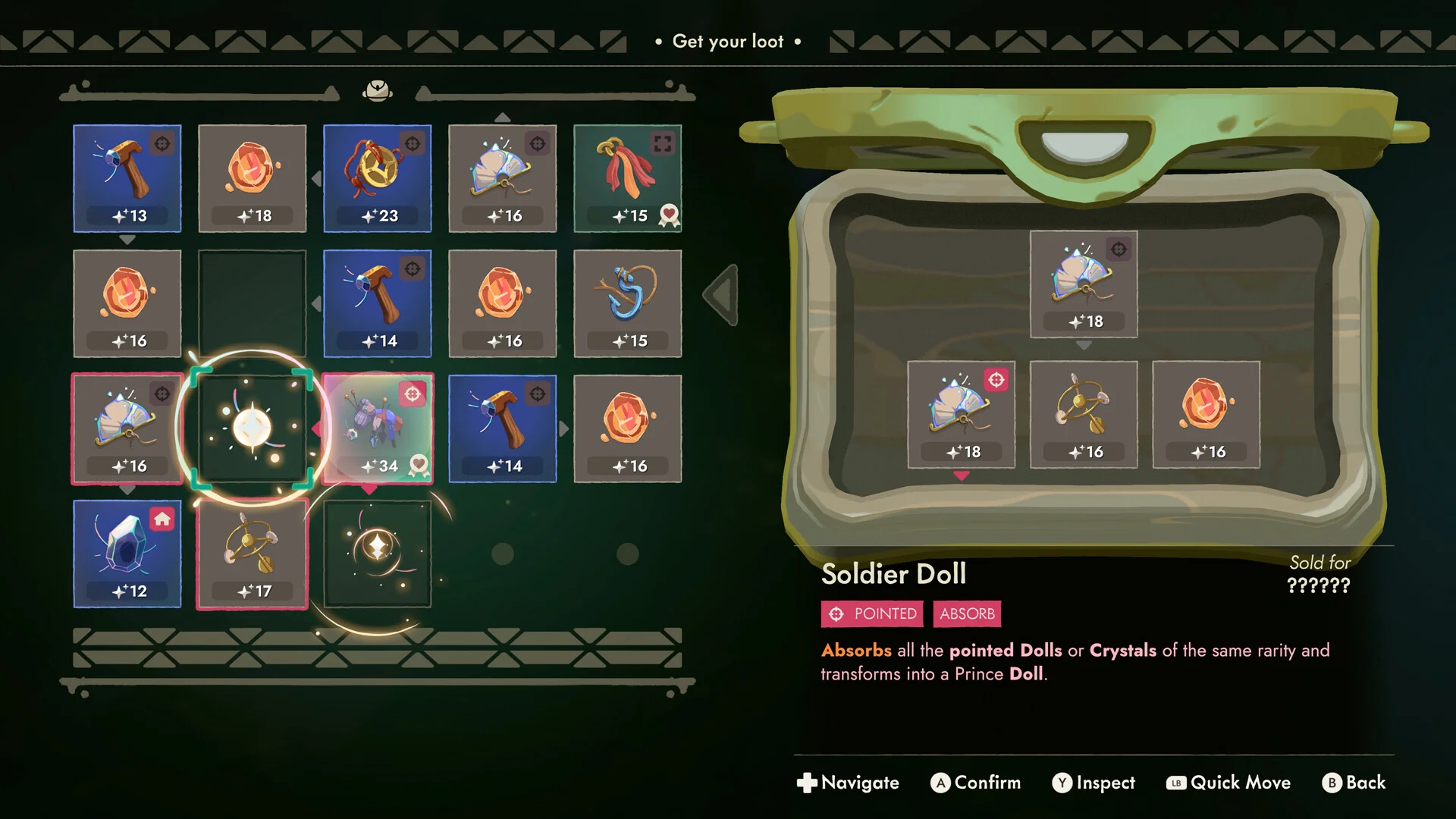 Moonlighter 2 dungeon combat with backpack loot in The Endless Vault
