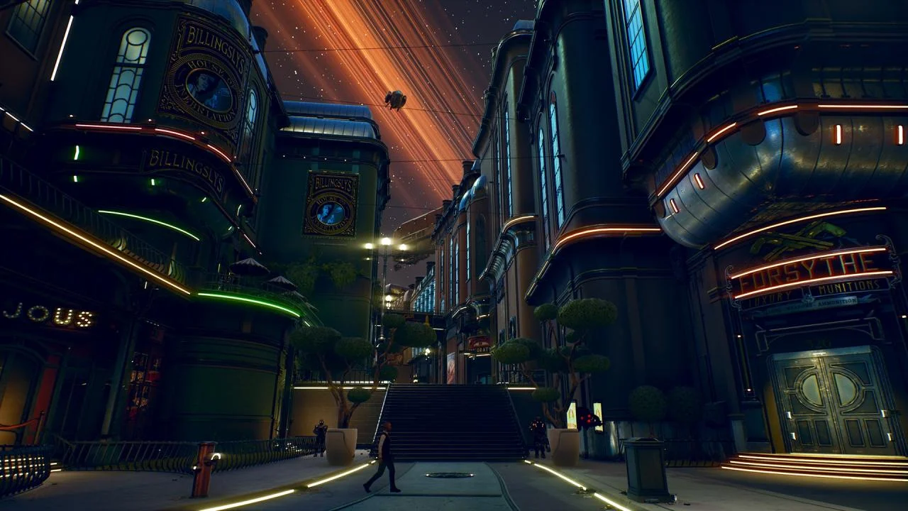 The Outer Worlds colony landscape vista